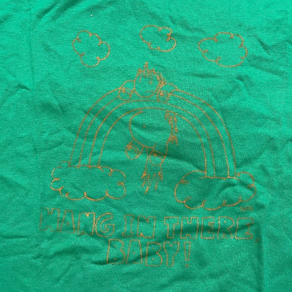 Unicorn "Hang In There Baby" Green Tee - Youth L - Picture 3 of 5